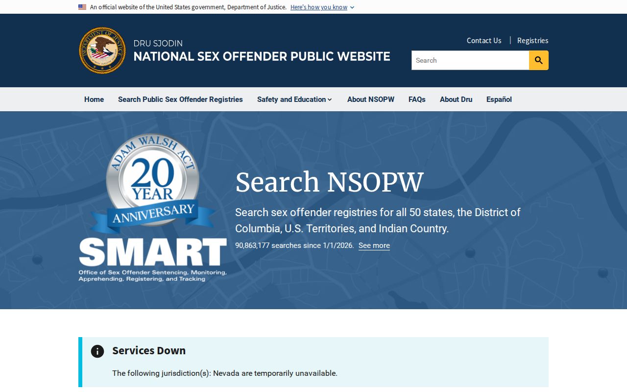 Schuylkill County sex offender search through the national registry